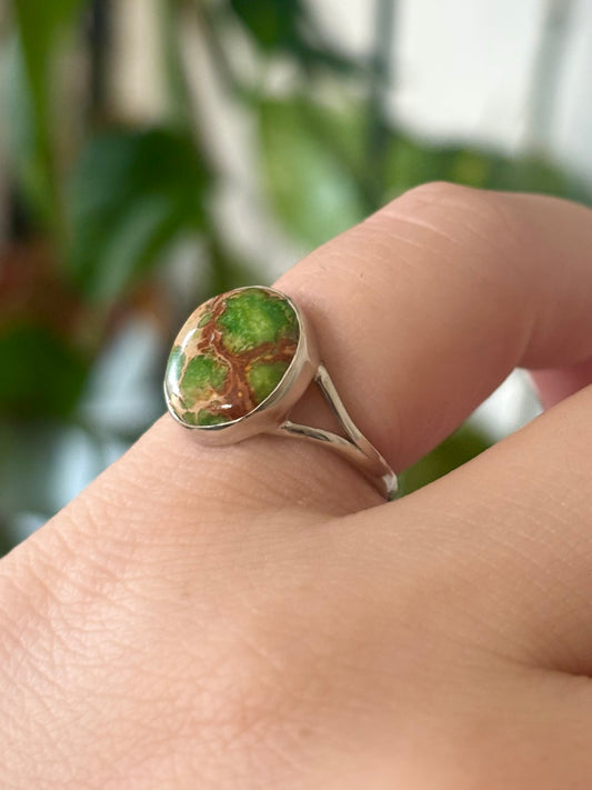 Green Sea Sediment Ring - Size 5