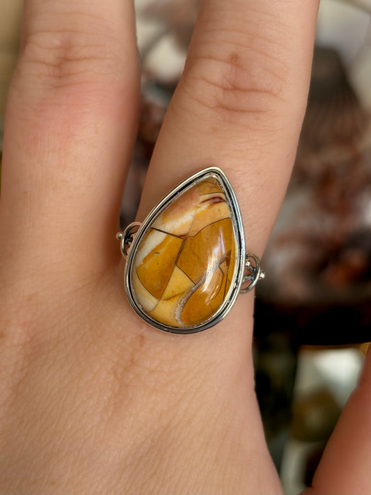 Brecciated Mookaite Ring - Size 10