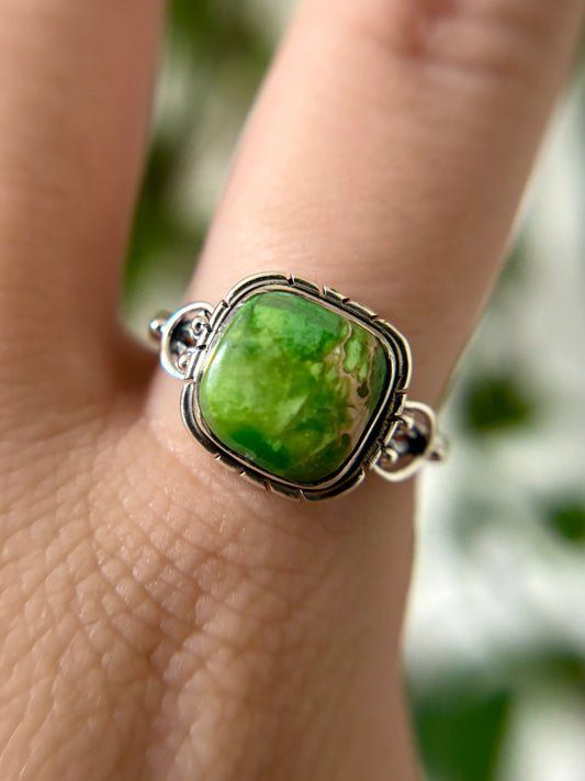 Green Sea Sediment Ring - Size 10