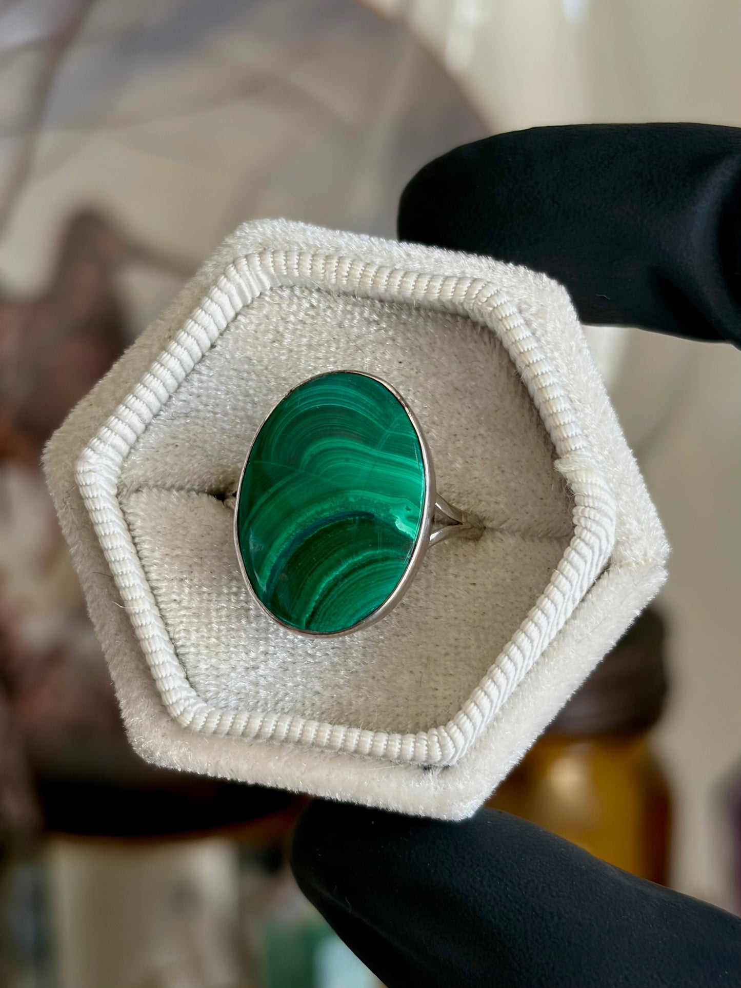 Malachite Ring - Size 8