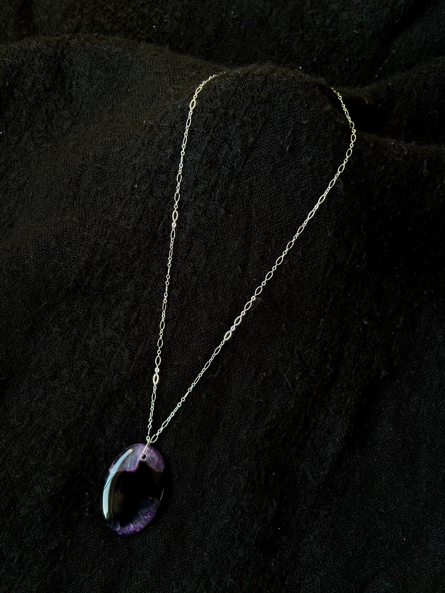 Purple Agate Necklace