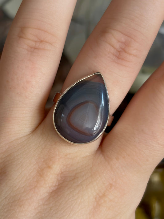 Botswana Agate Ring - Size 8