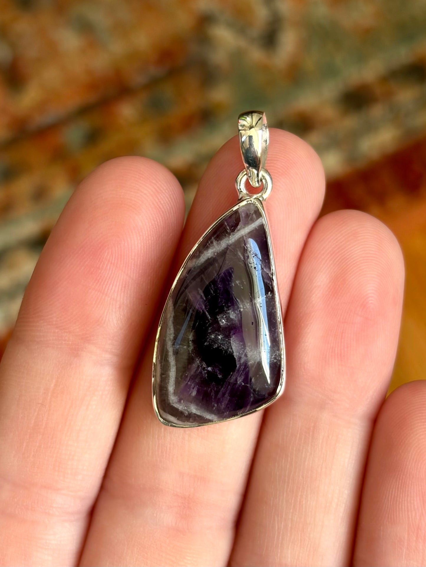 Chevron Amethyst Necklace