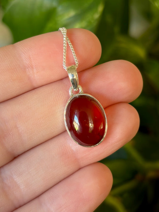 Garnet Hessonite Necklace