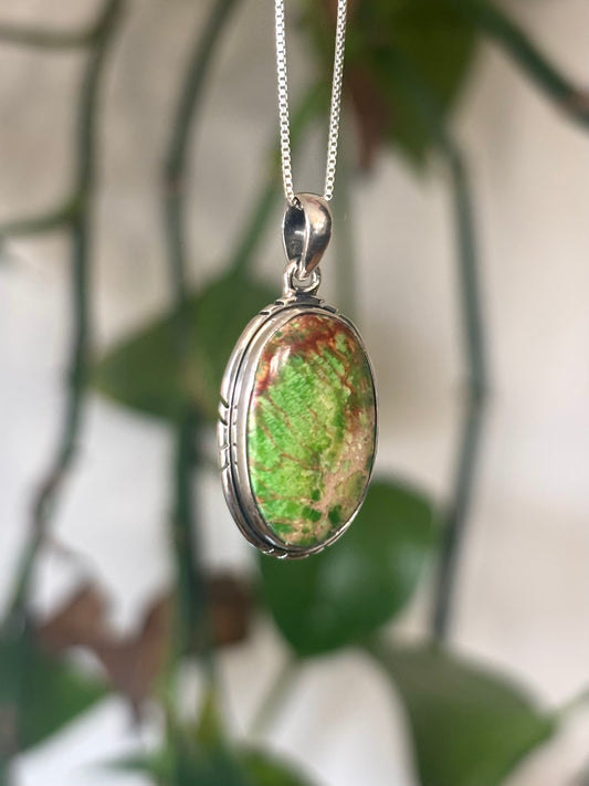 Green Sea Sediment Necklace