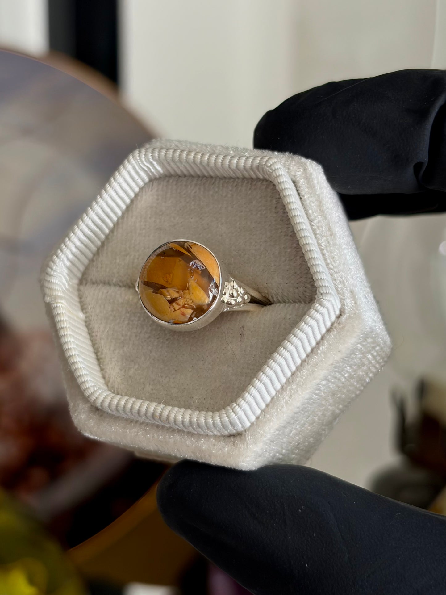 Brecciated Mookaite Ring - Size 7