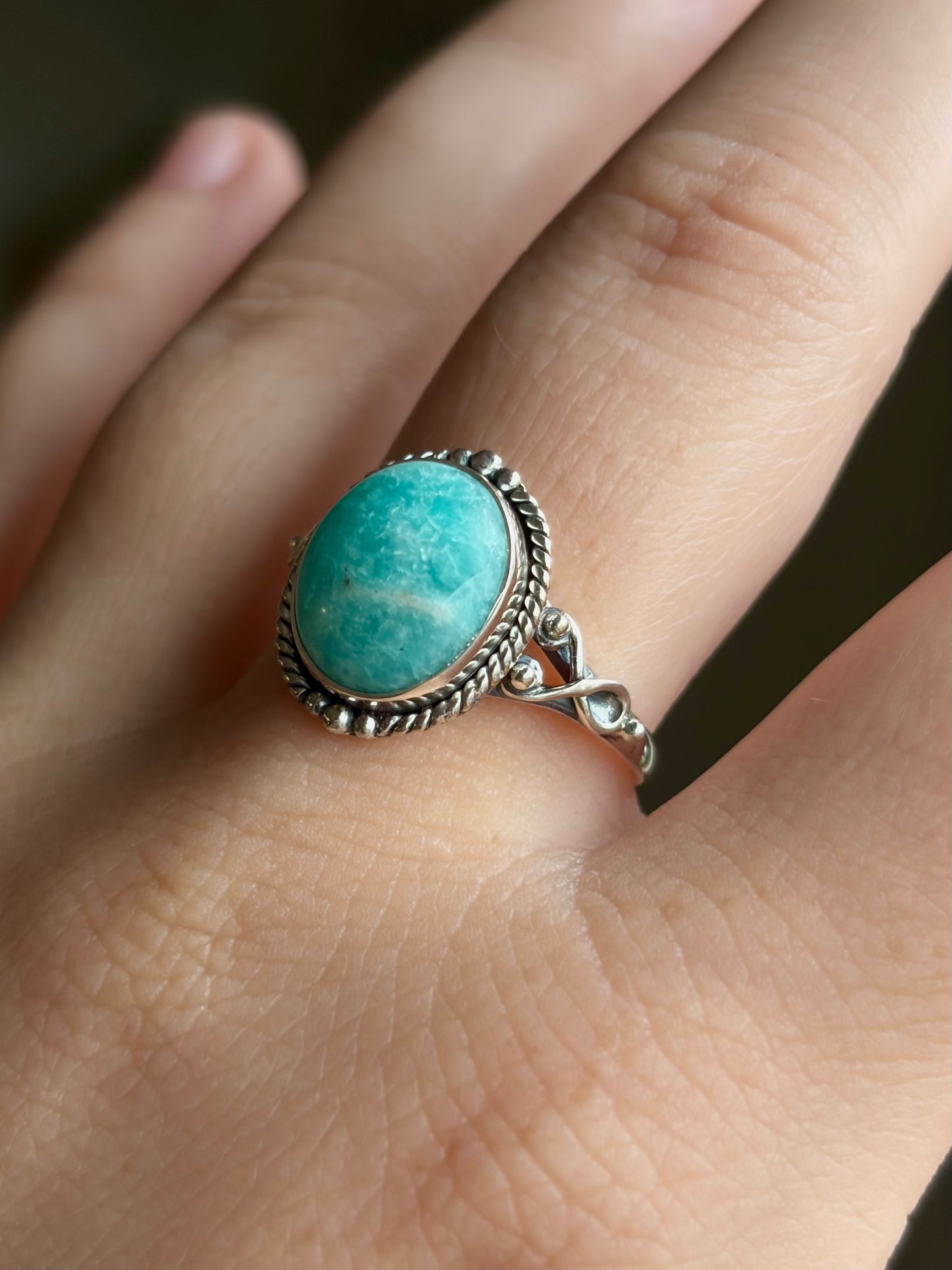 Amazonite Ring - Size 9