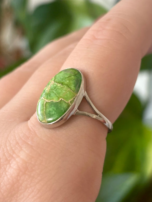 Green Sea Sediment Ring - Size 8