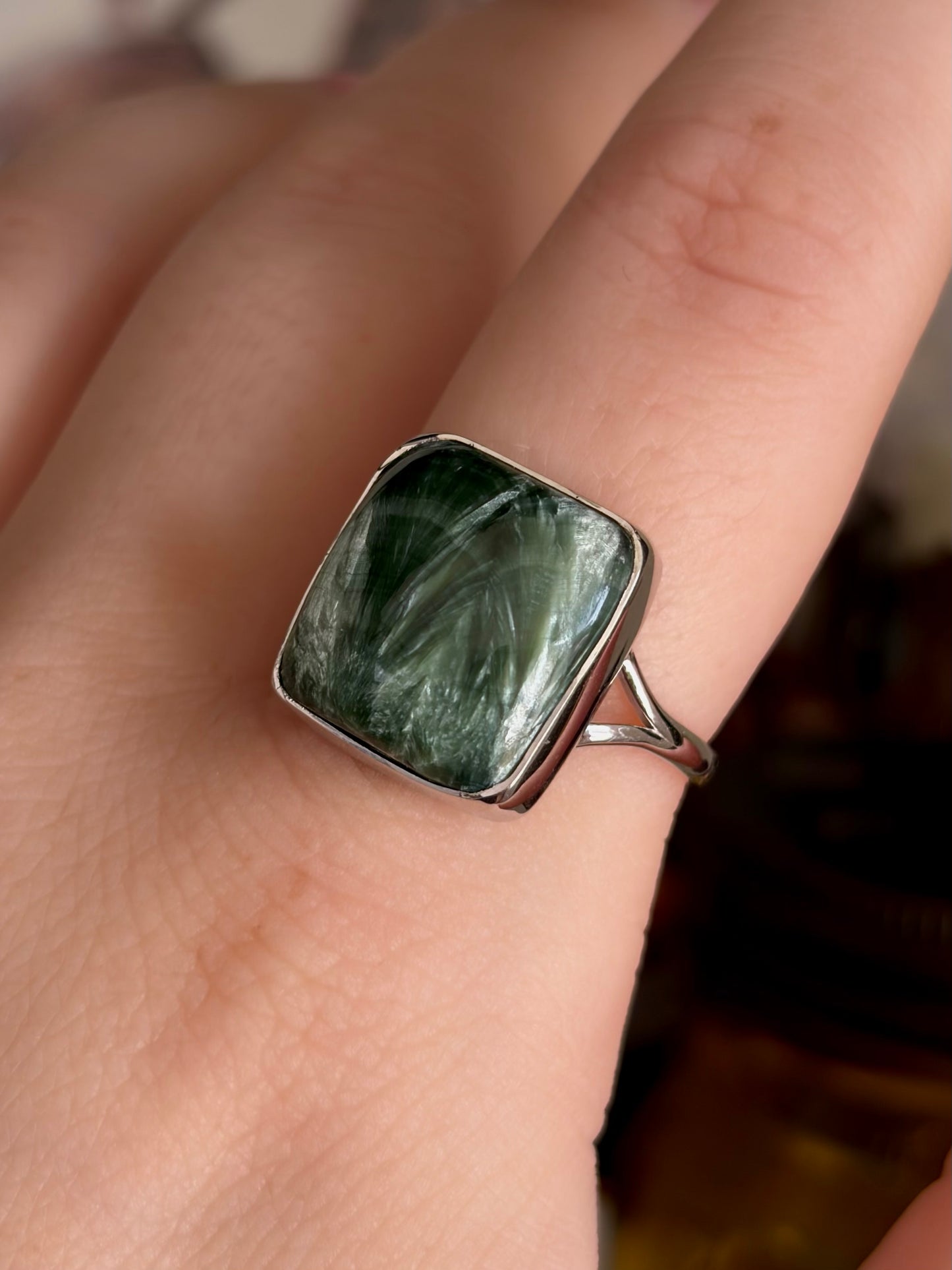 Seraphinite Ring - Size 10