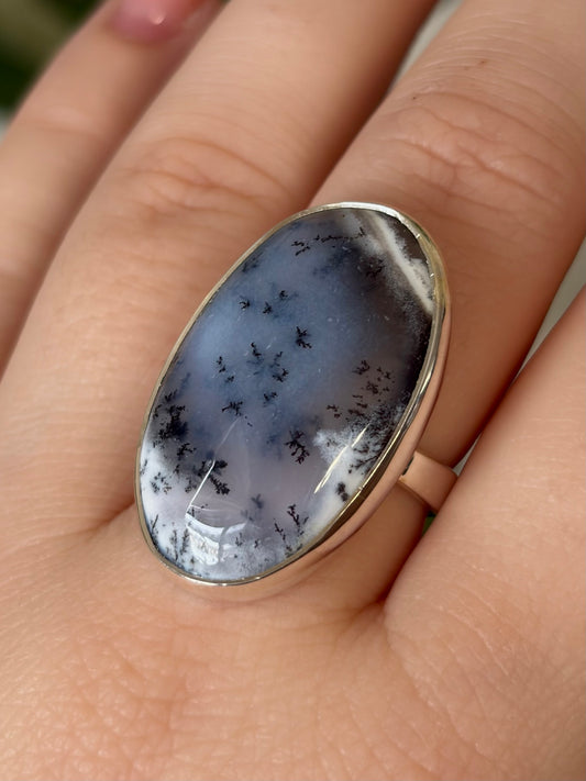Dendritic Agate Ring - Adjustable