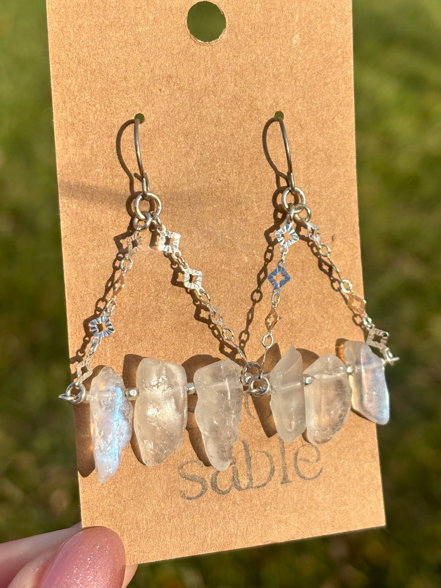 Spell Moonstone Chandelier Earrings