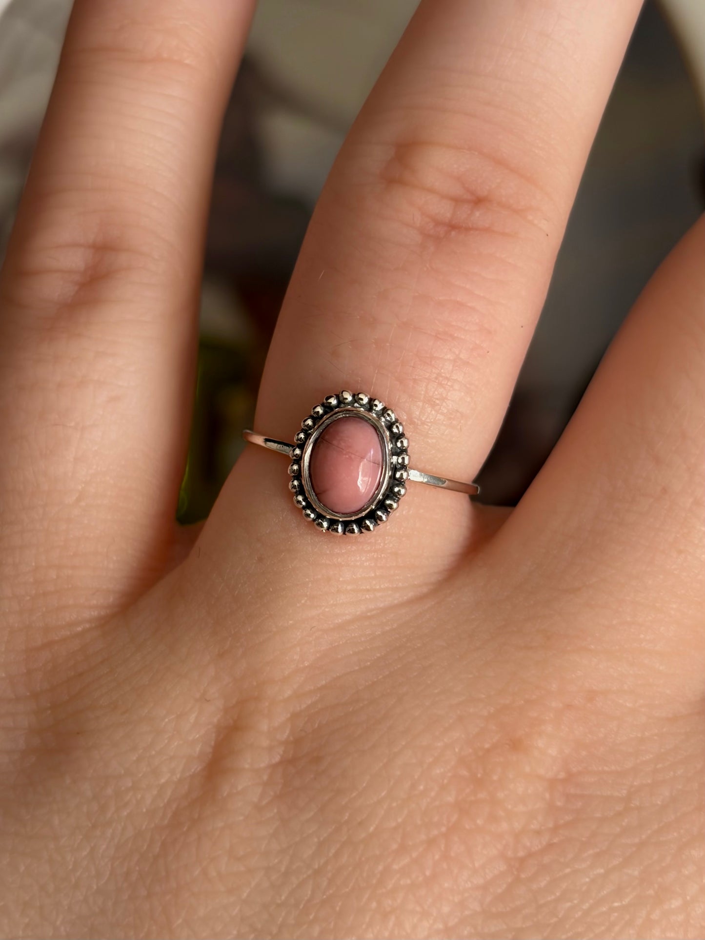 Pink Opal Ring - Size 6