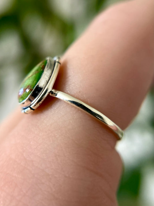 Green Sea Sediment Ring - Size 8.5