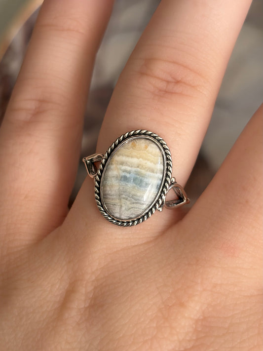 Blue Scheelite Ring - Size 7