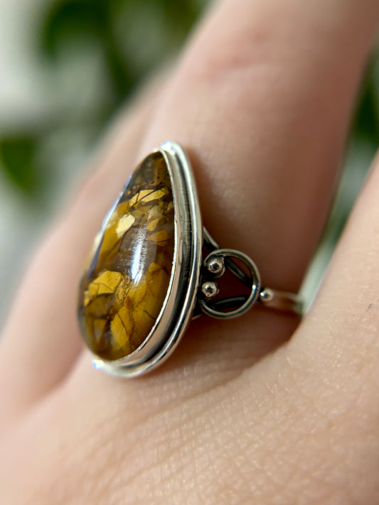 Brecciated Mookaite Ring - Size 6