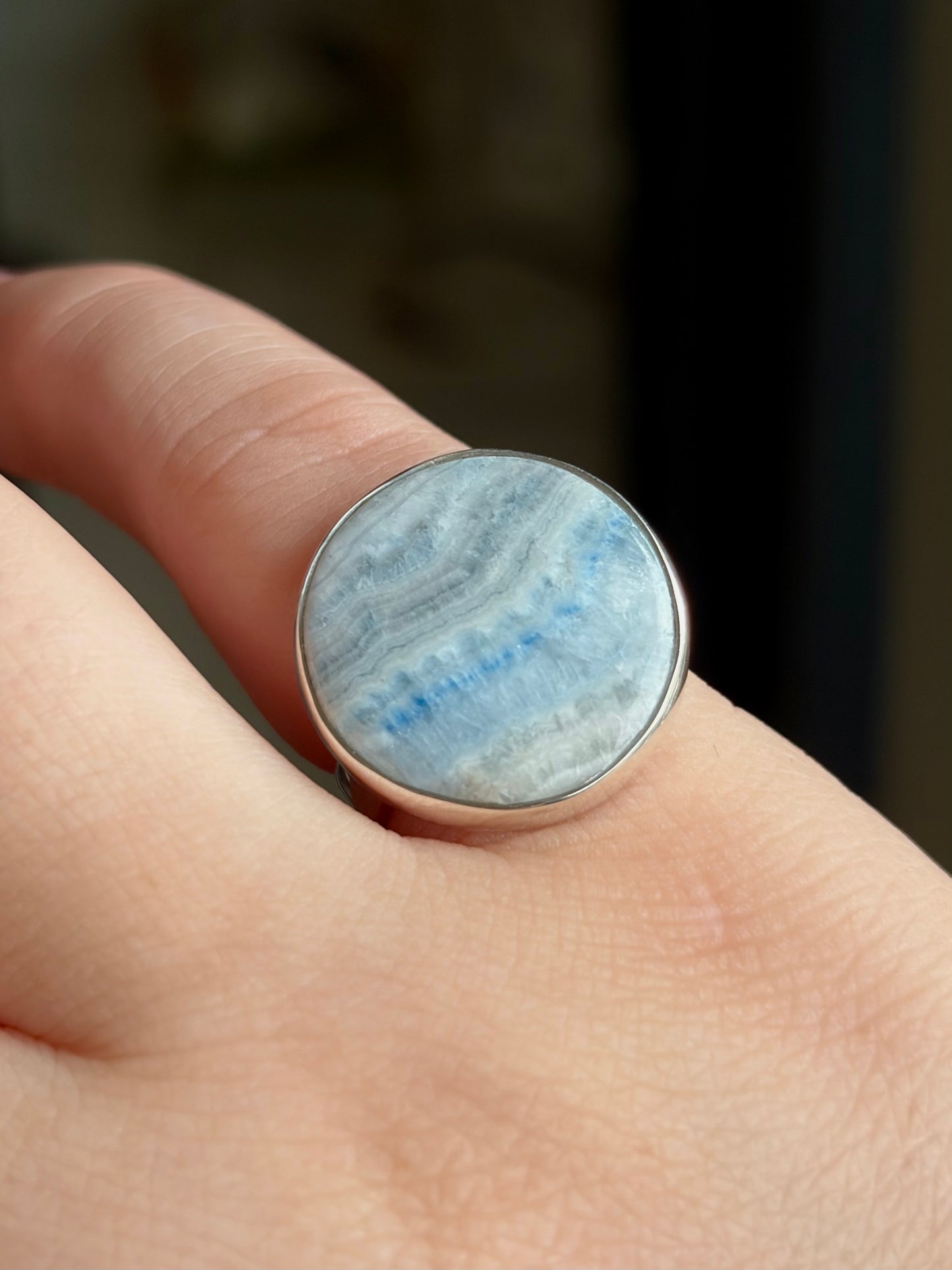 Blue Scheelite Ring - Size 5
