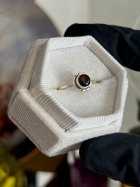 Garnet Hessonite Ring - Size 6