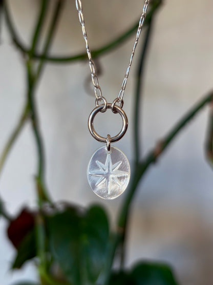 Mother of Pearl Star O-Ring Necklace