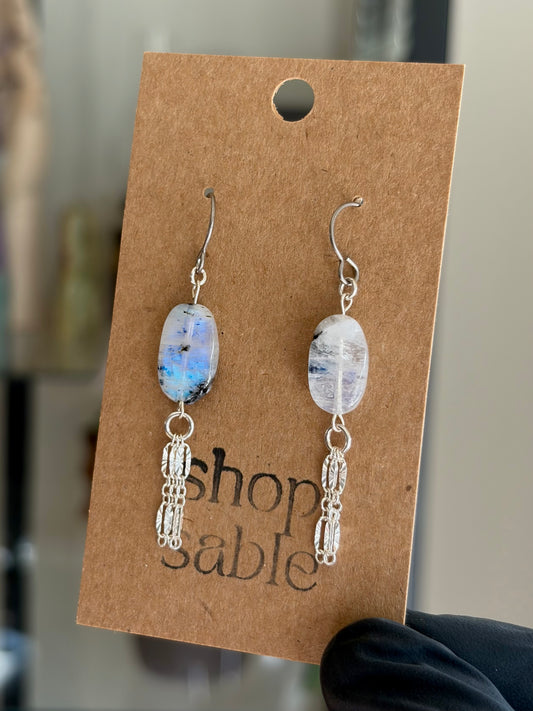 Ripple Moonstone Earrings