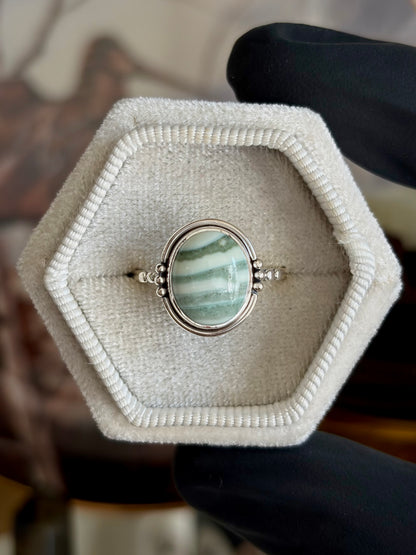 Green Opal Ring - Size 9
