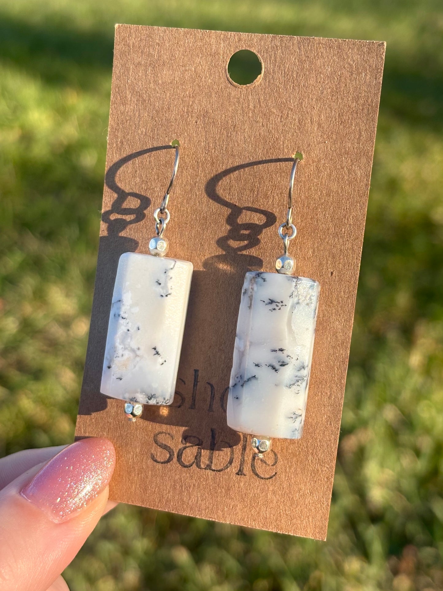 Dendritic Opal Earrings