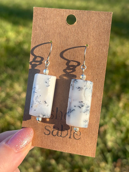 Dendritic Opal Earrings
