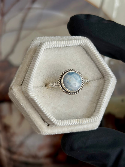 Blue Scheelite Ring - Size 8