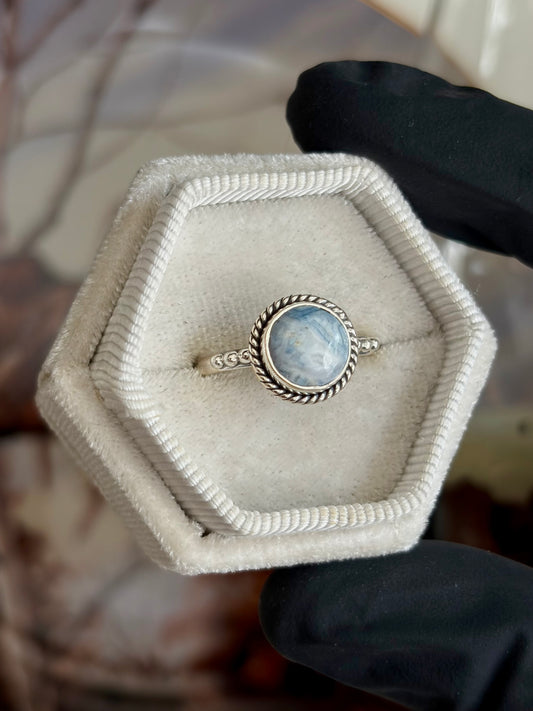 Blue Scheelite Ring - Size 8