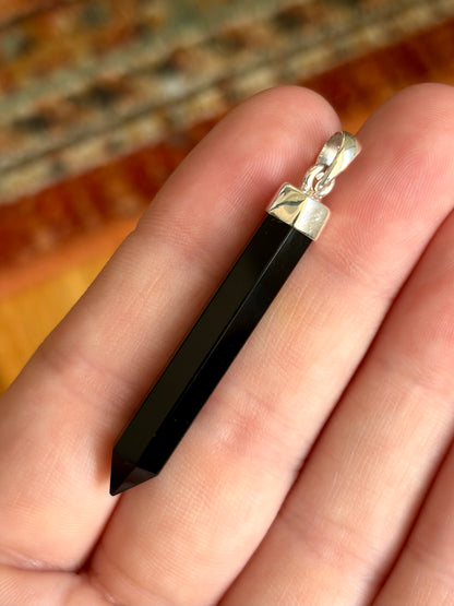 Black Onyx Point Necklace