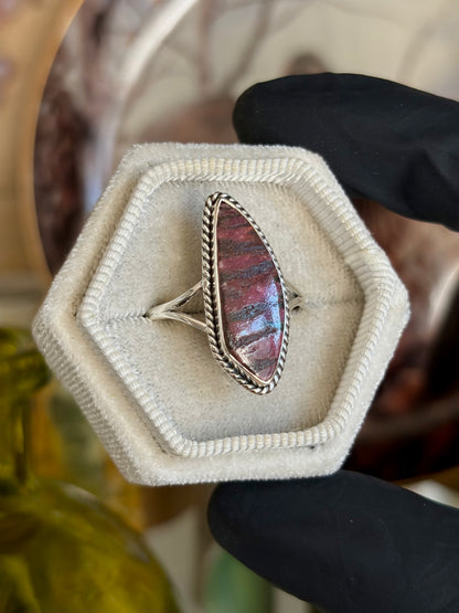 Cobalt Calcite Ring - Size 10