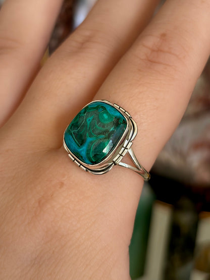 Azurite Malachite Ring - Size 10