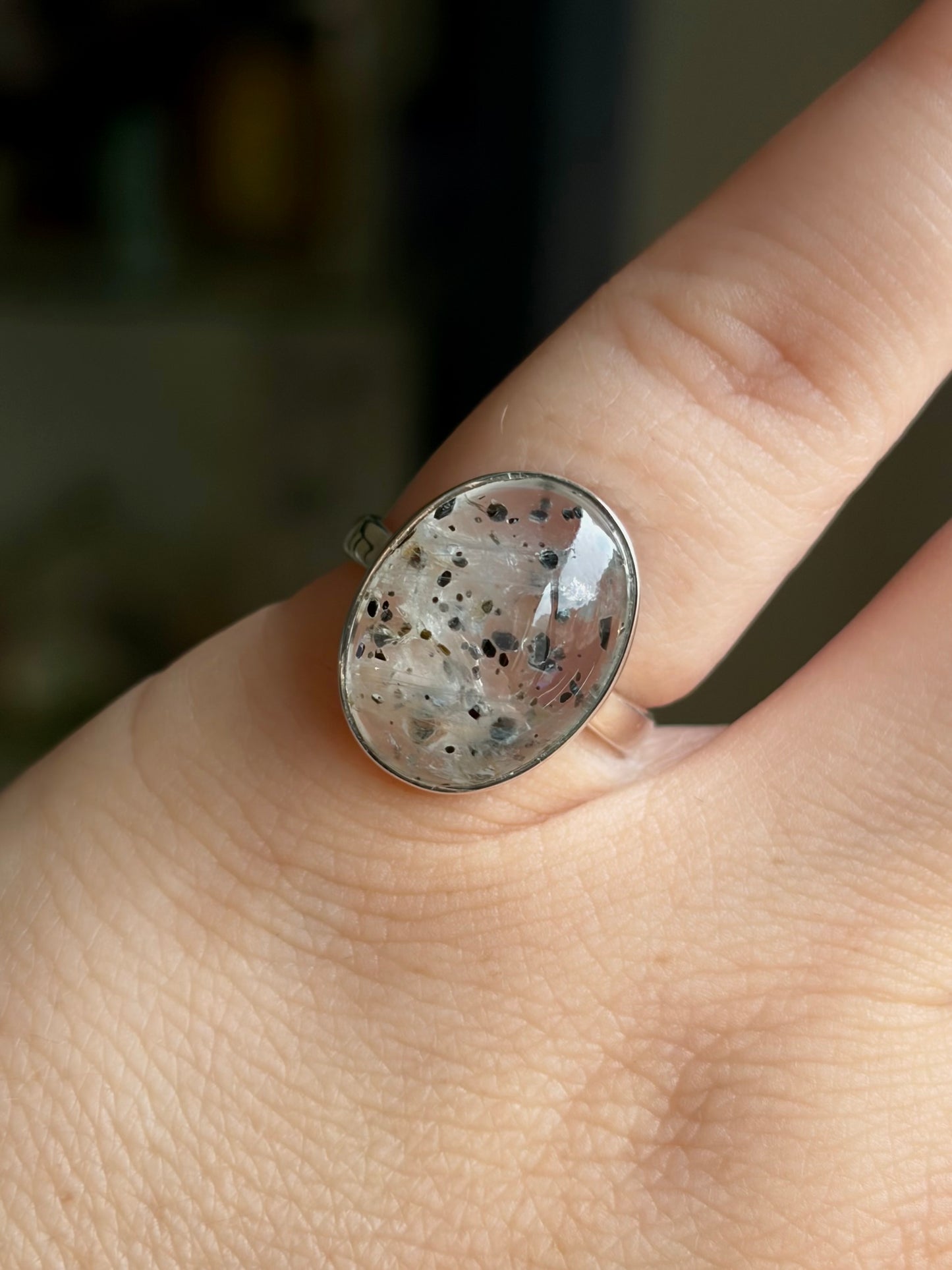 Sagenitic Quartz Ring - Size 6