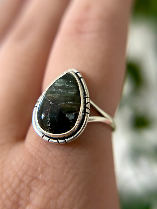 Seraphinite Ring - Size 8