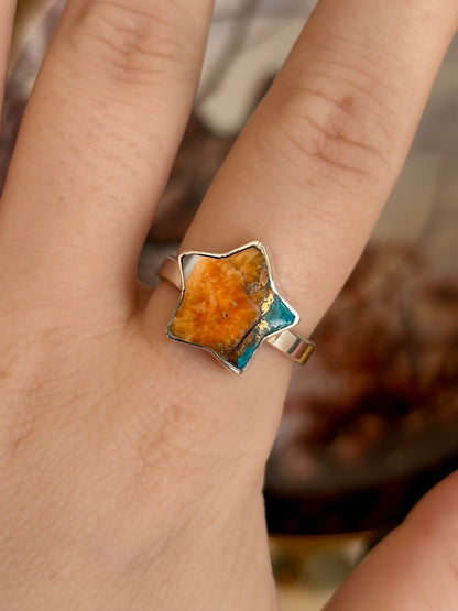 Oyster Turquoise Ring - Size 9