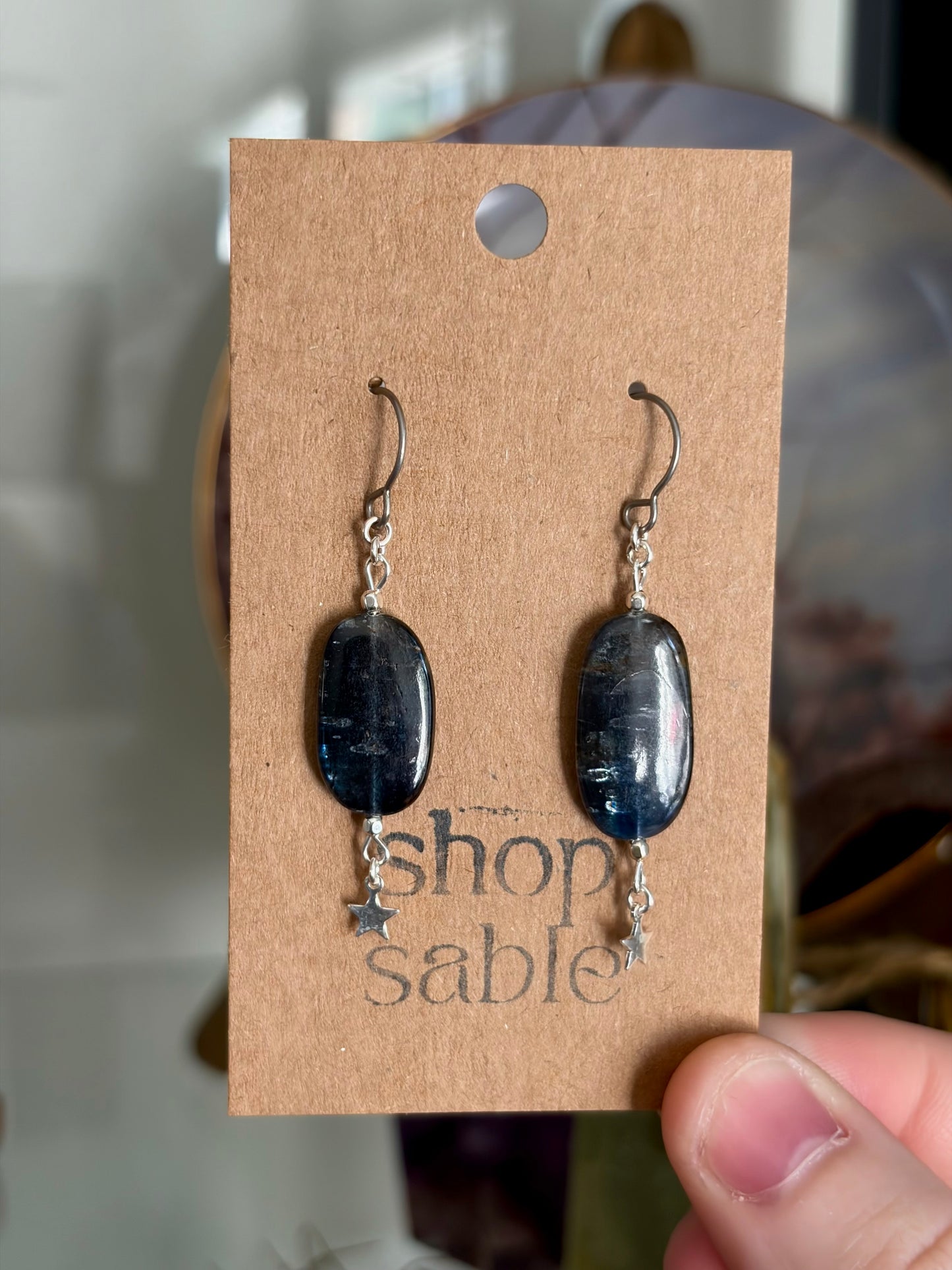 Kyanite Star Earrings