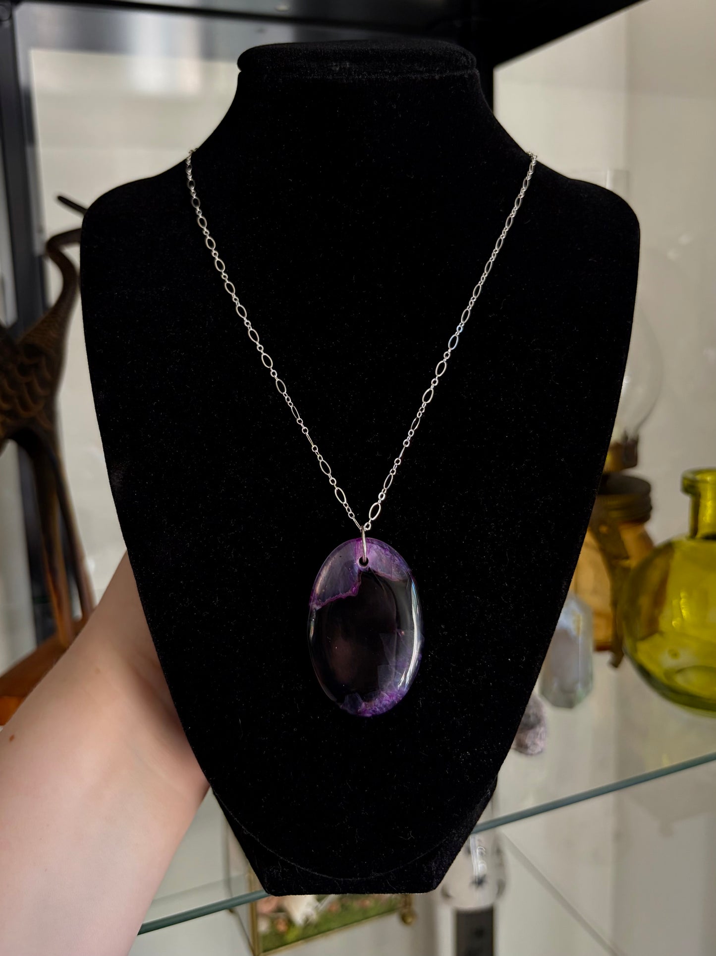 Purple Agate Necklace