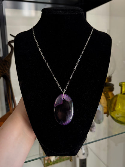 Purple Agate Necklace