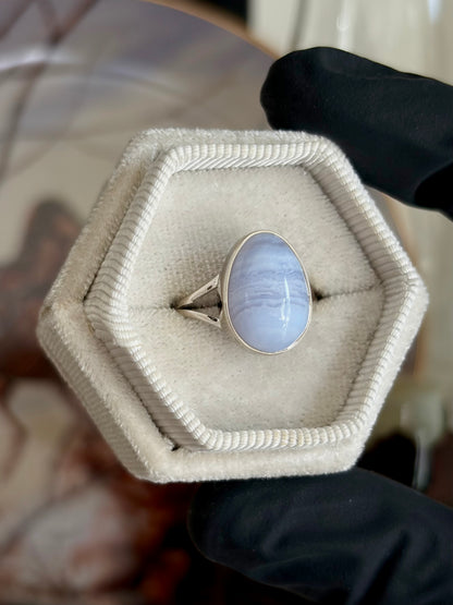 Blue Lace Agate Ring - Size 7