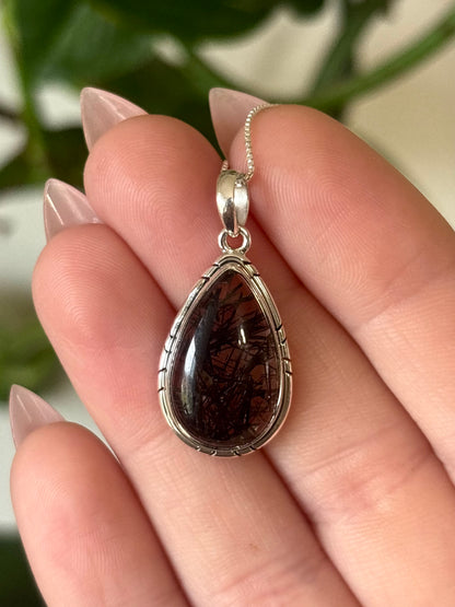 Black Rutile Tourmaline Necklace