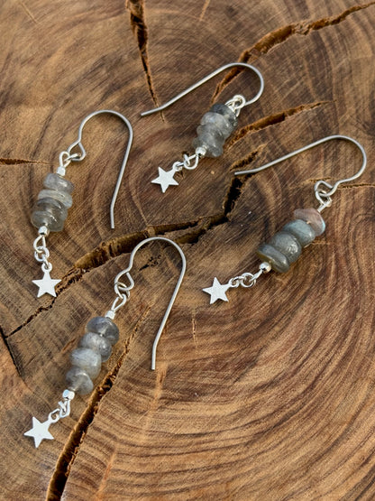 Shooting Star Labradorite Earrings