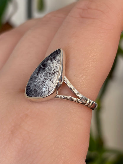 Dendritic Agate Ring - Size 10