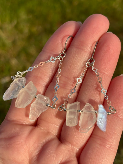 Spell Moonstone Chandelier Earrings