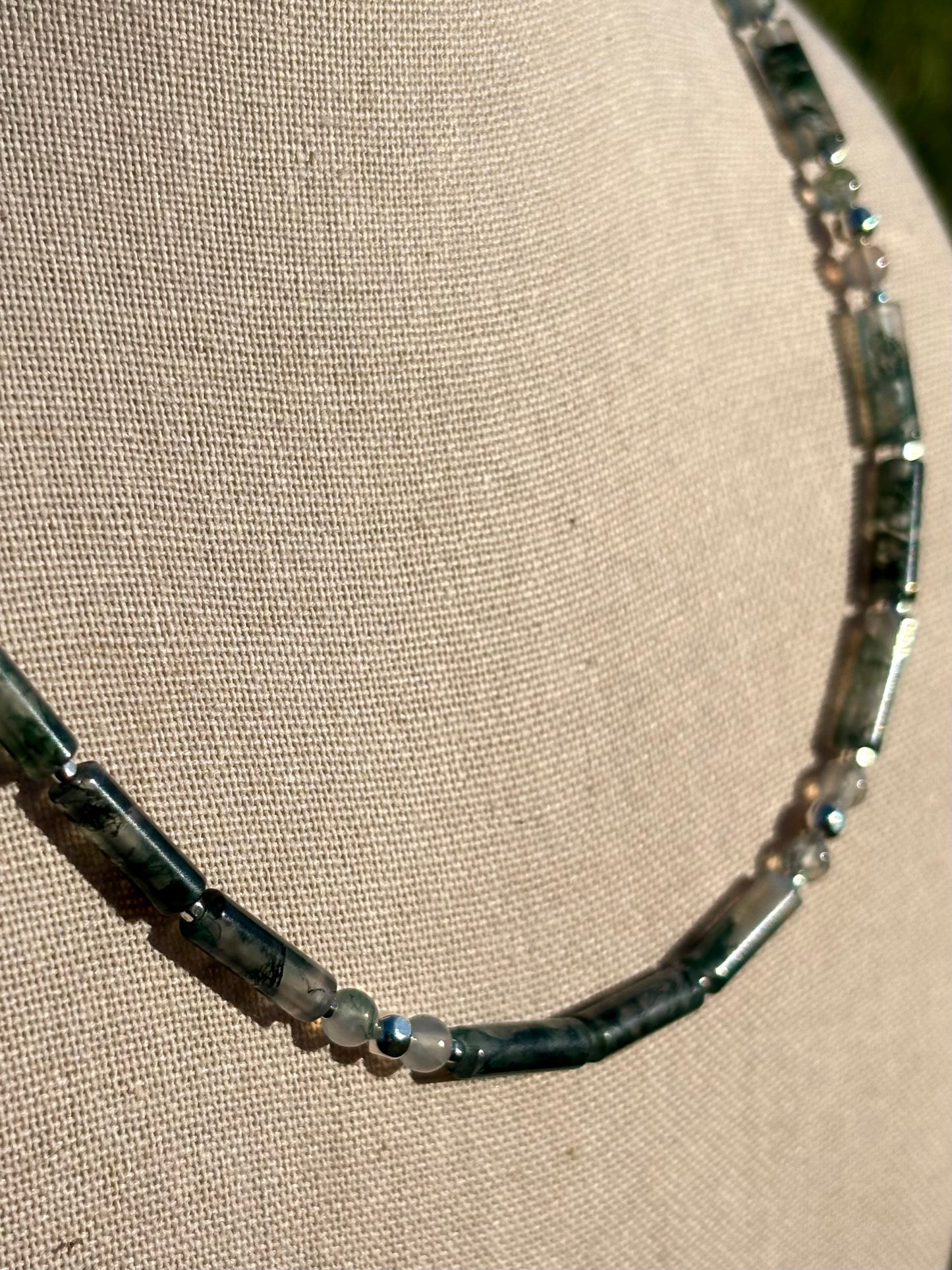 Treeline Moss Agate Necklace