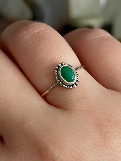 Chrysoprase Ring - Size 7