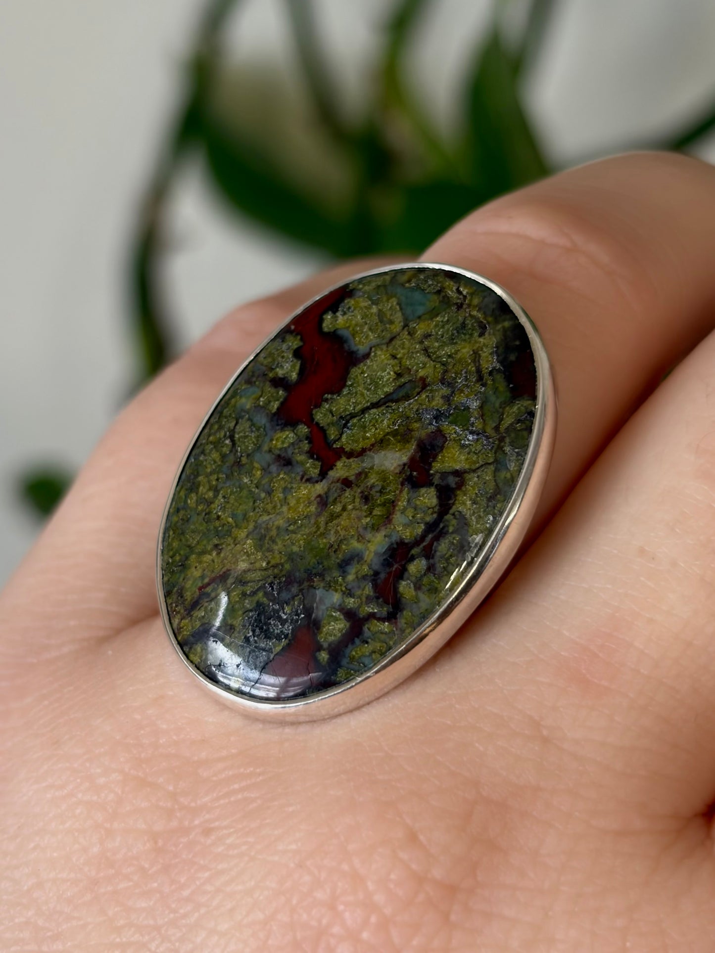 Dragon Blood Jasper Ring - Adjustable
