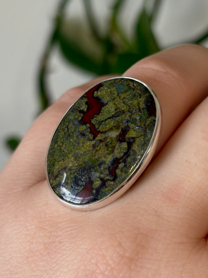 Dragon Blood Jasper Ring - Adjustable