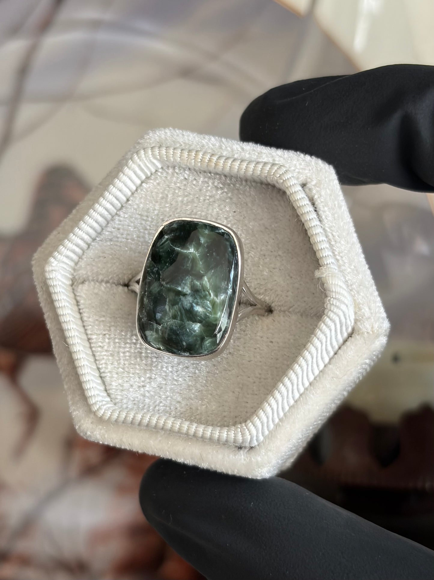 Seraphinite Ring - Size 8