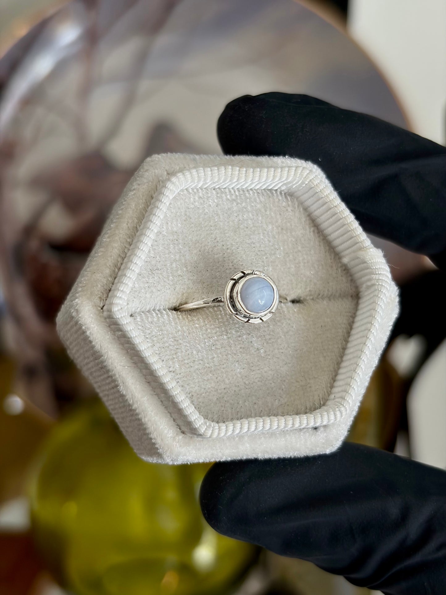 Blue Lace Agate Ring - Size 5