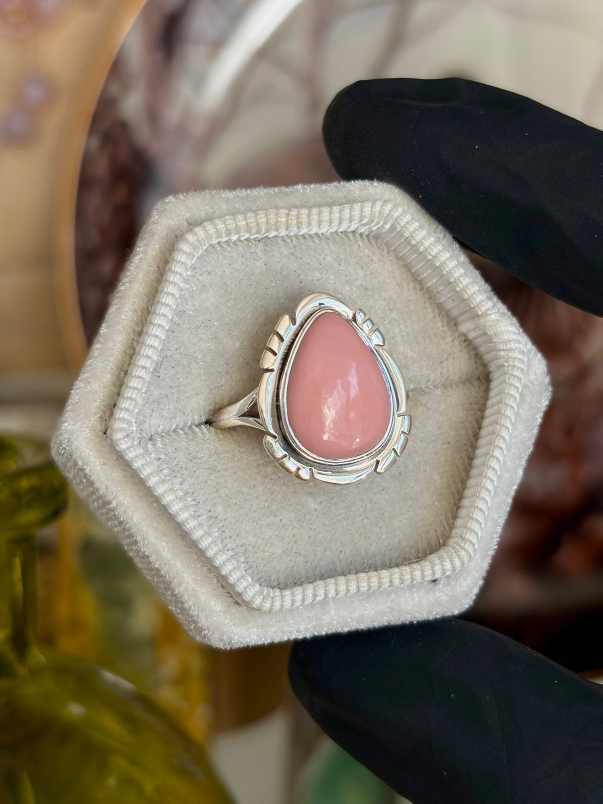 Pink Opal Ring - Size 8
