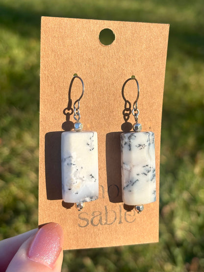 Dendritic Opal Earrings